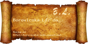 Borovicska Léda névjegykártya